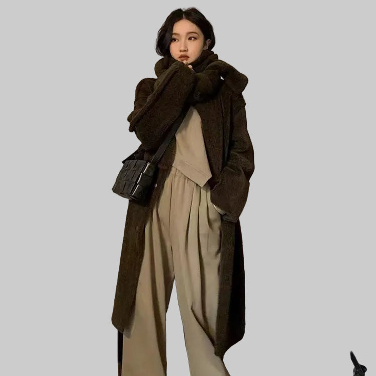 Ensemble haut à manches longues et pantalon, coupe ample