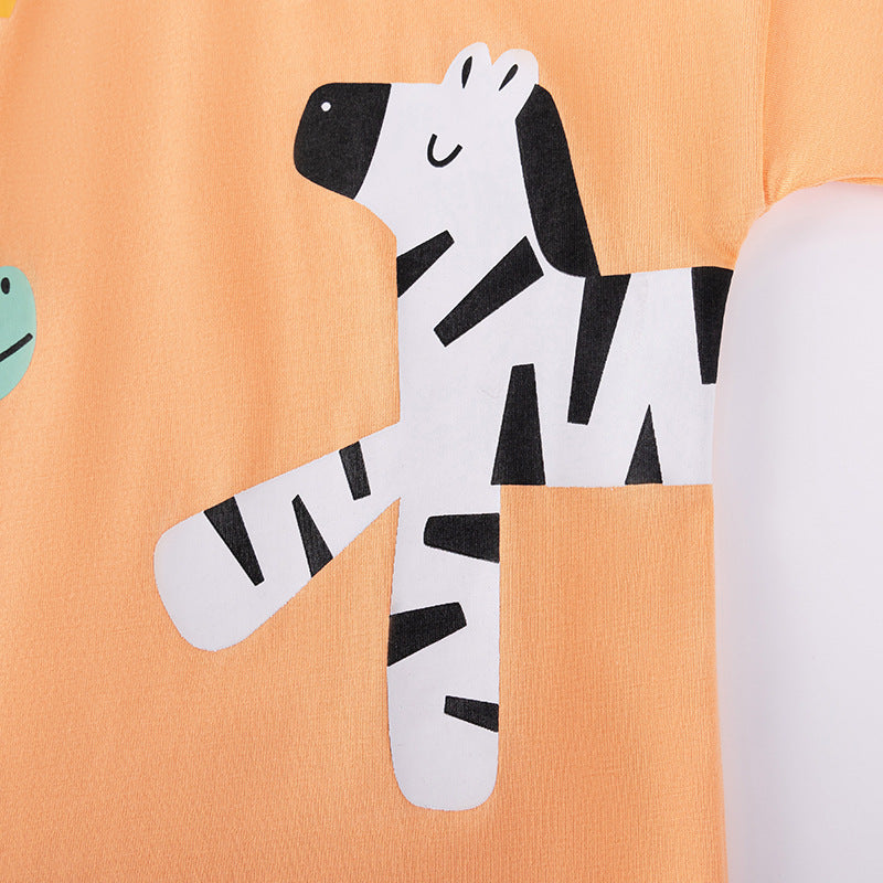 Ensemble garçon à manches courtes avec motifs de dessins animés