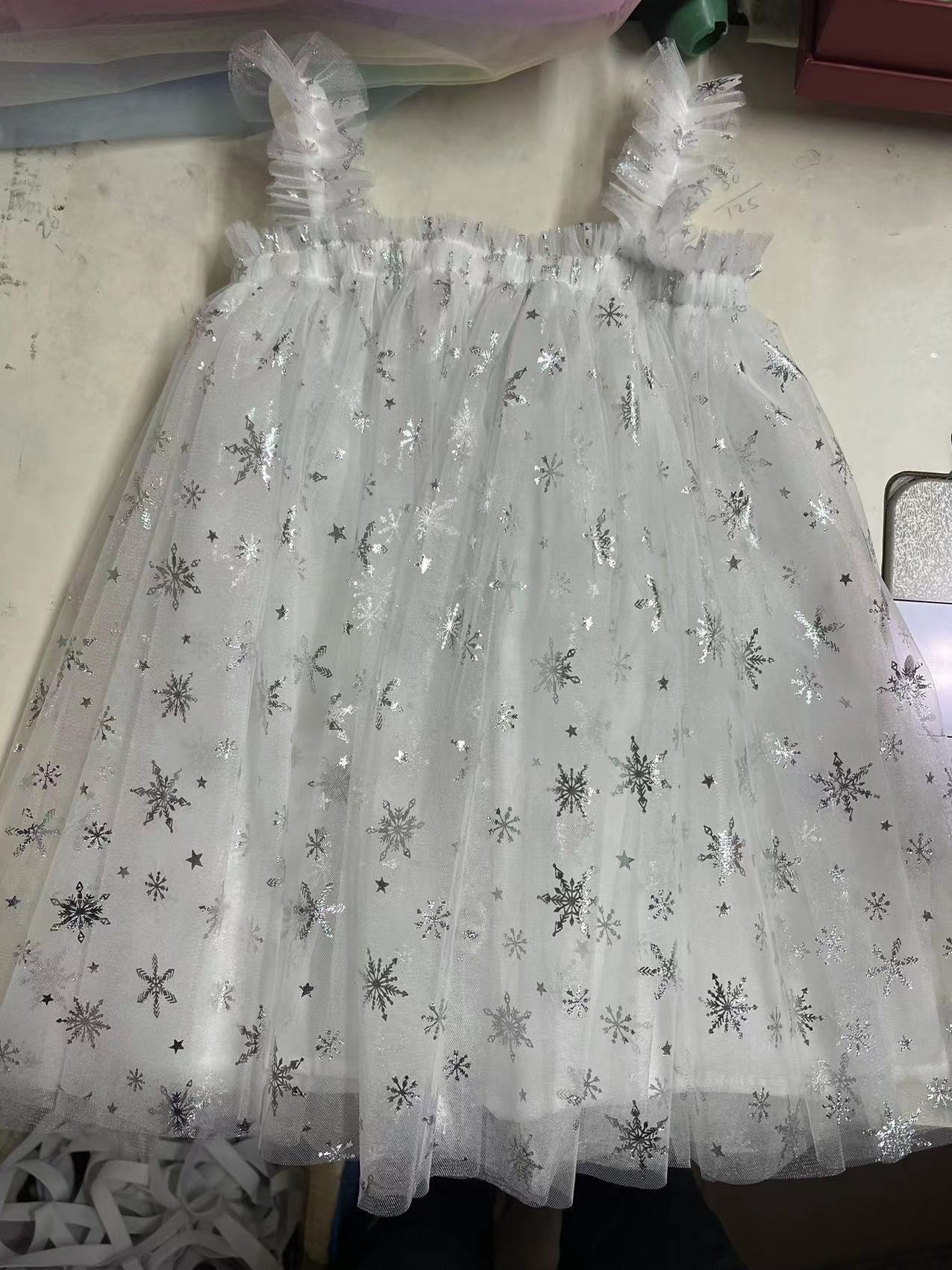 Robe d'été à bretelles pour filles, style nouveau, brodée, en tulle doux