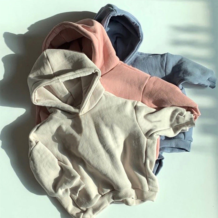 Sweat à capuche décontracté, chaud et ample, en flanelle
