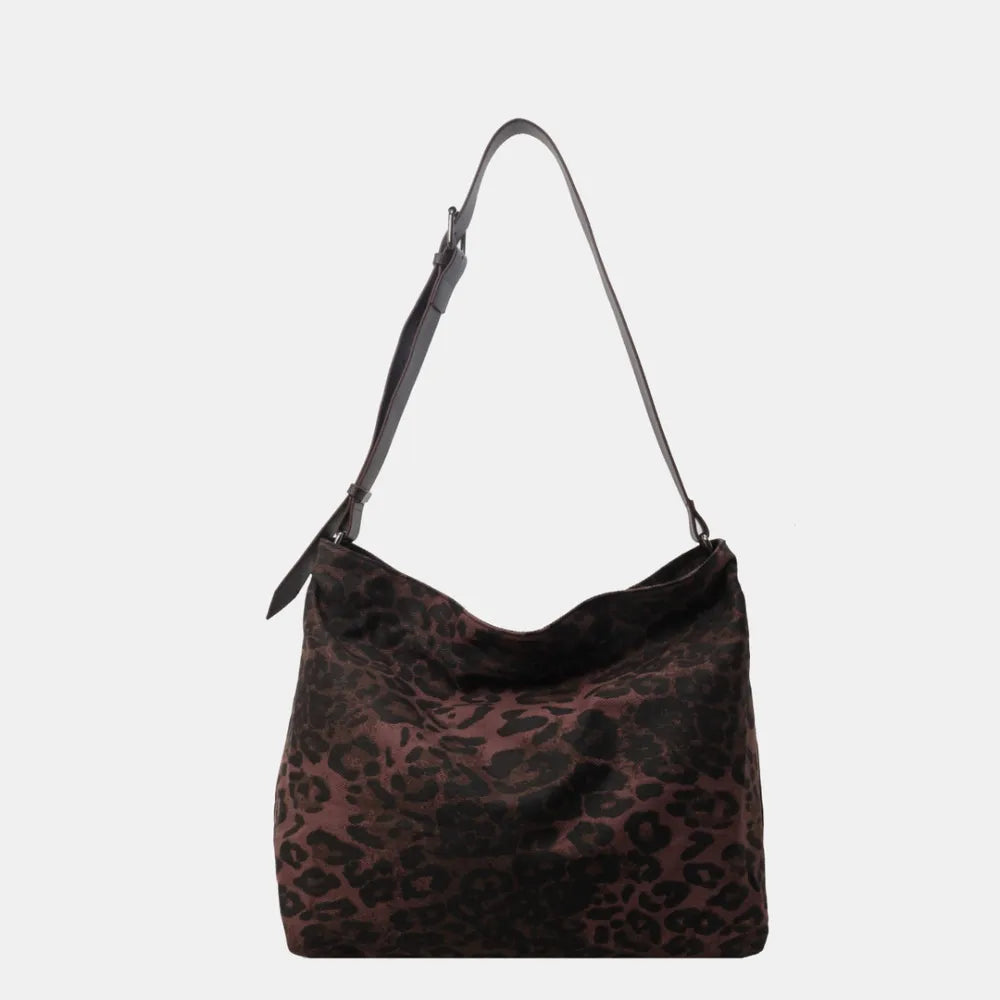 Sac cabas léopard à bandoulière ajustable