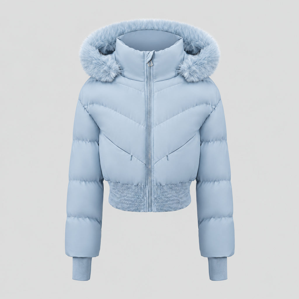 Veste courte à capuche amovible