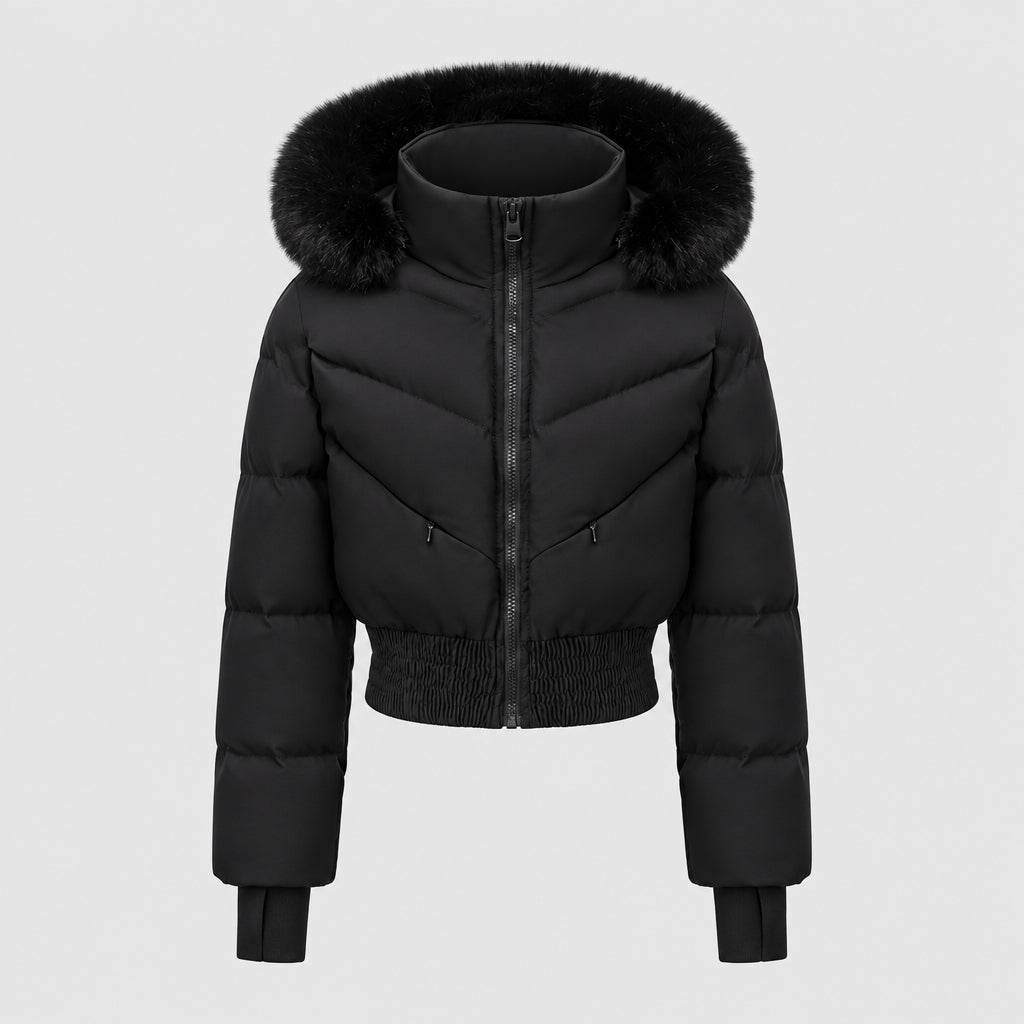 Veste courte à capuche amovible