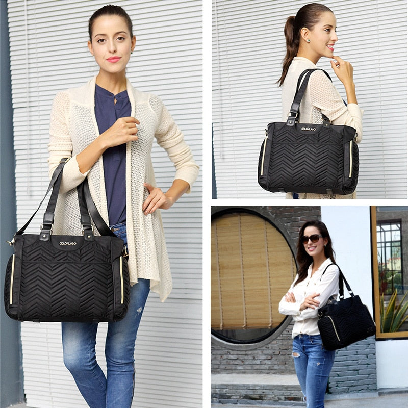 Sacs à langer  en polyester grande capacité, imperméables, à bandoulière, pour bébé et poussette.