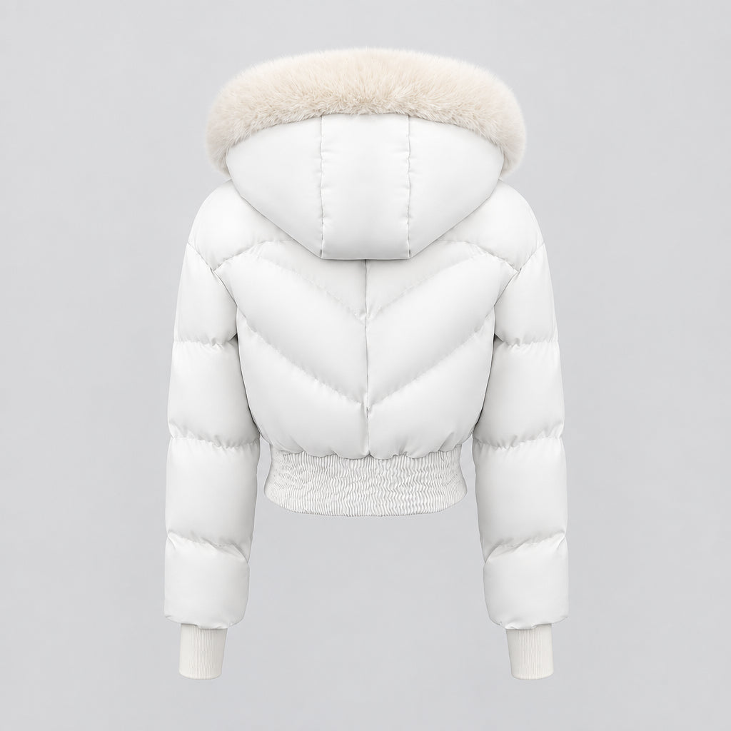 Veste courte à capuche amovible
