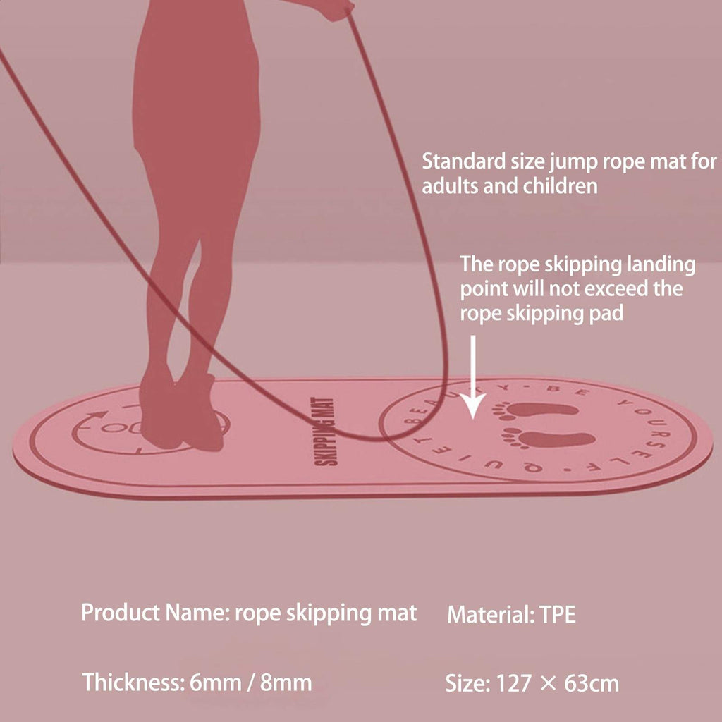 Tapis de corde à sauter plus grand, antidérapant, pour exercices d'intérieur et d'extérieur, avec support pour corde à sauter.