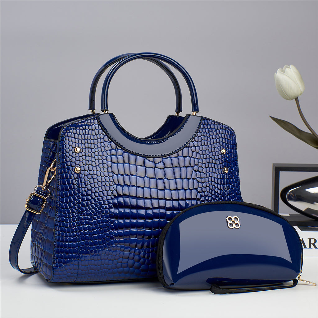 Sac à main effet peau de serpent brillant