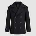 Trench-coat court pour homme en mélange de laine