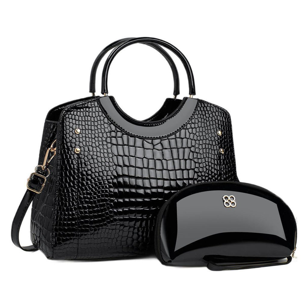 Sac à main effet peau de serpent brillant