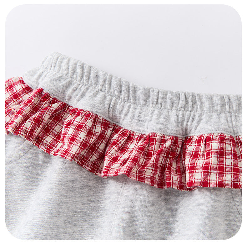 Pantalon décontracté, élégant et polyvalent avec bordure en dentelle