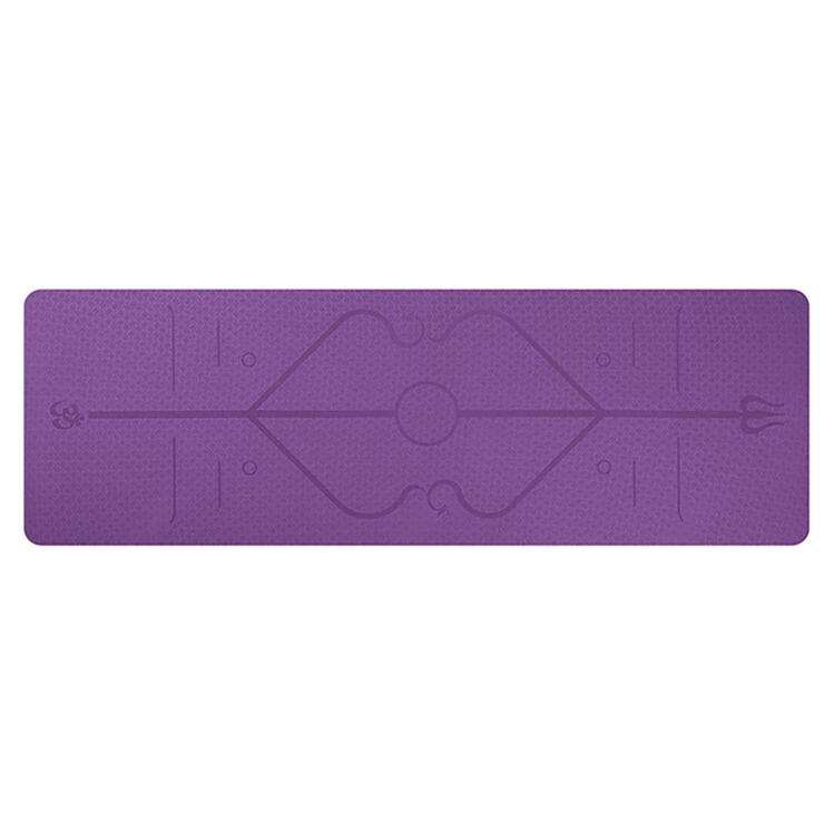 tapis de yoga avec lignes de positionnement, antidérapant