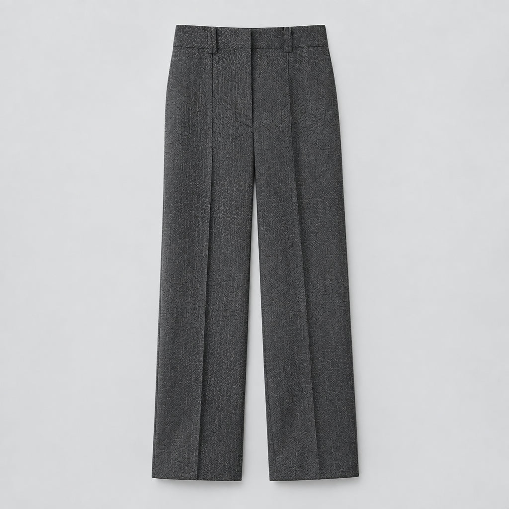 Ensemble veste et pantalon avec fermeture éclair latérale et détails à brides