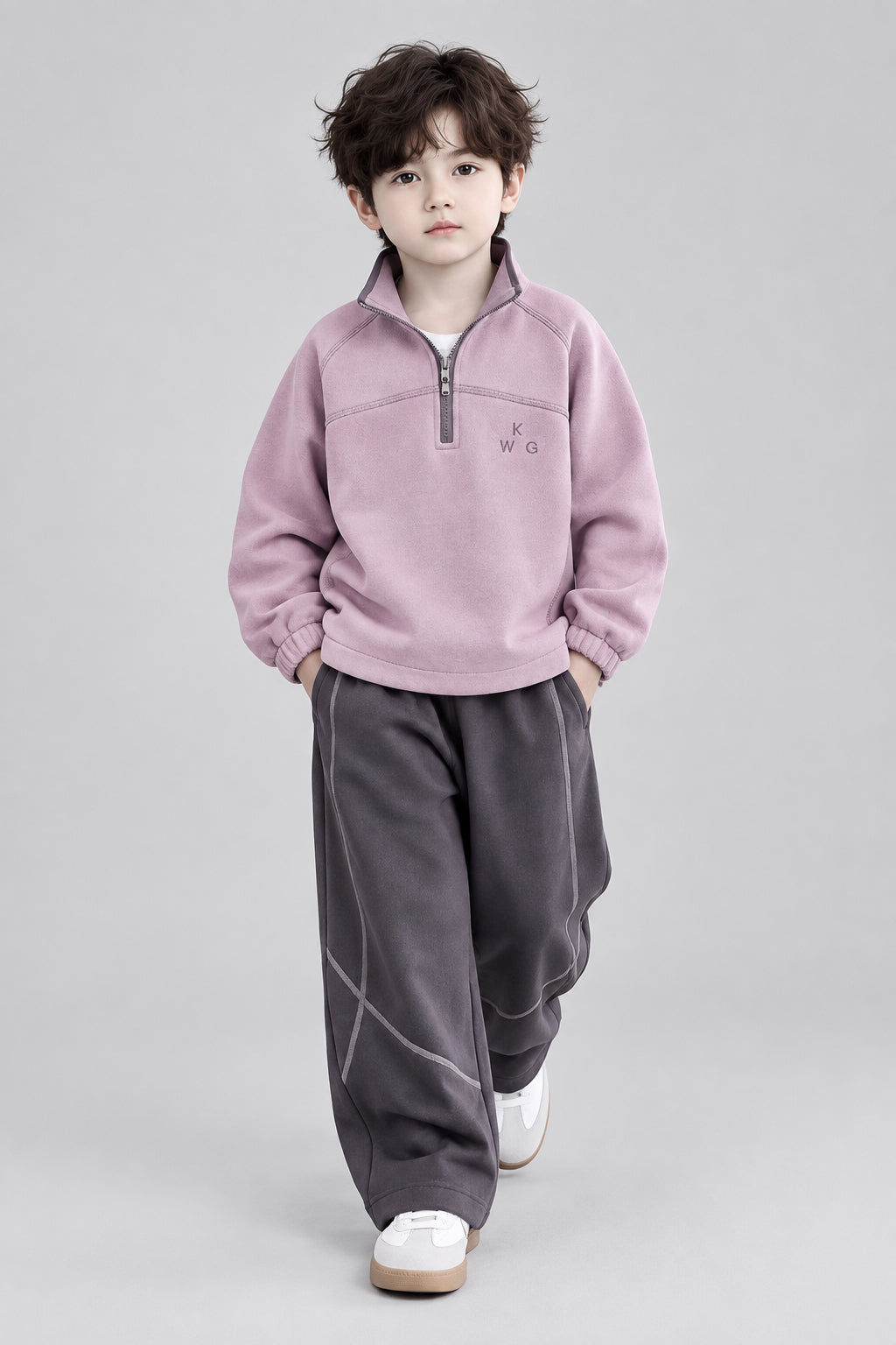 Ensemble deux pièces décontracté et ample : sweat à capuche et pantalon
