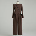 Ensemble haut à manches longues et pantalon, coupe ample