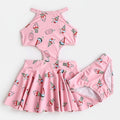 Maillot de bain mignon pour fillettes avec bikini à motif de glaces