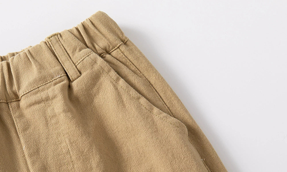 Pantalon long décontracté pour enfants, couleur unie, à lettres, pour petits et jeunes enfants.