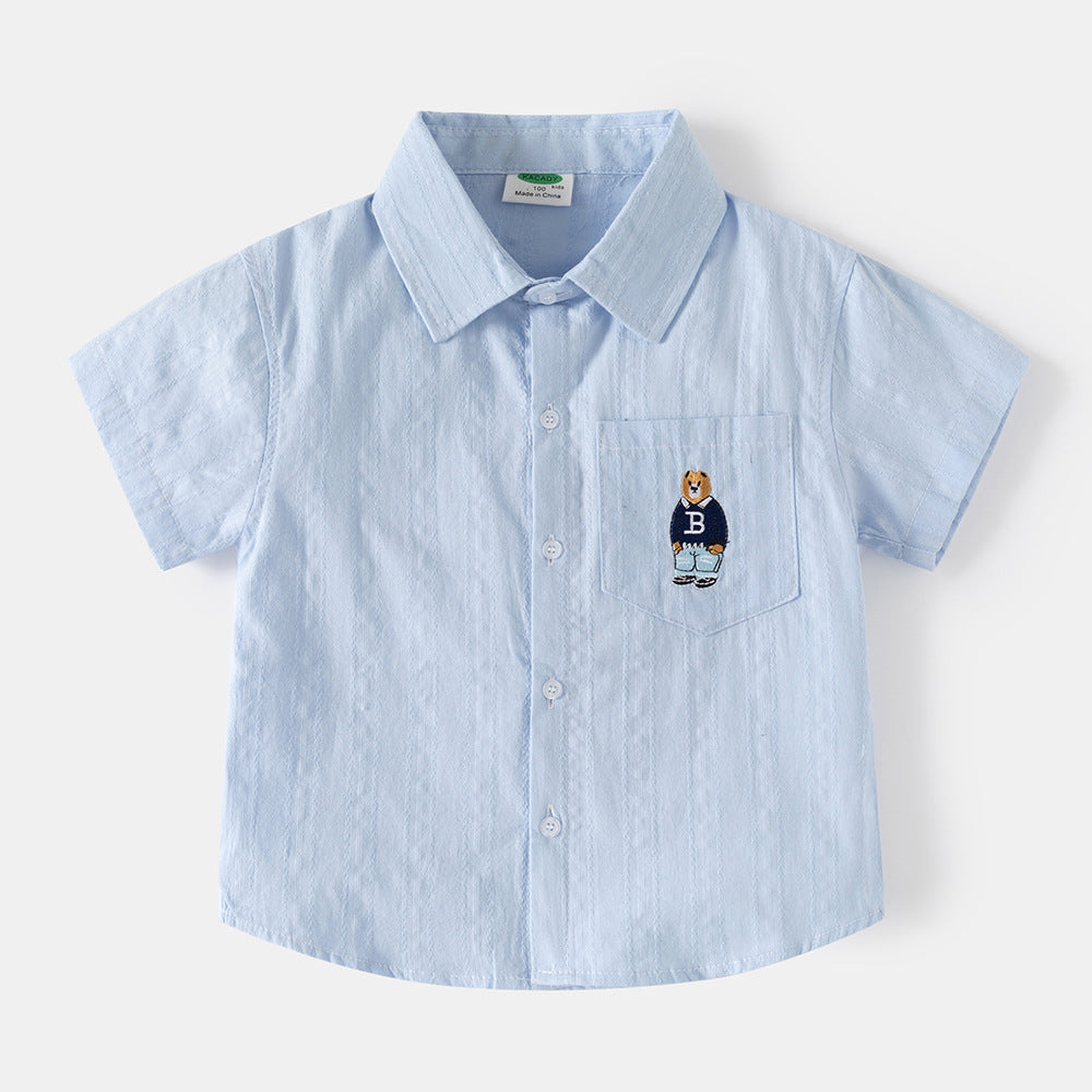 Chemise décontractée à manches courtes pour garçons