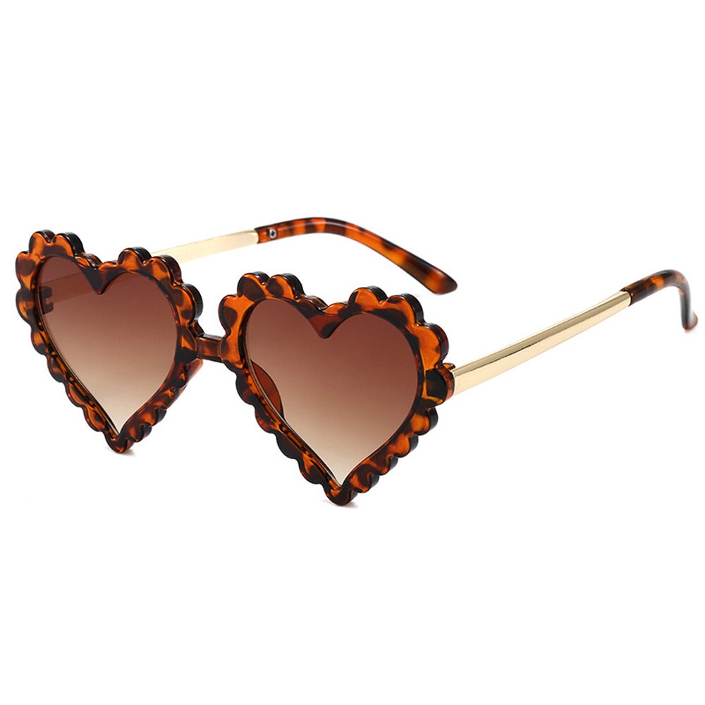 Lunettes de soleil  pour enfants avec des fleurs en forme de cœur et de fleur, protection UV400
