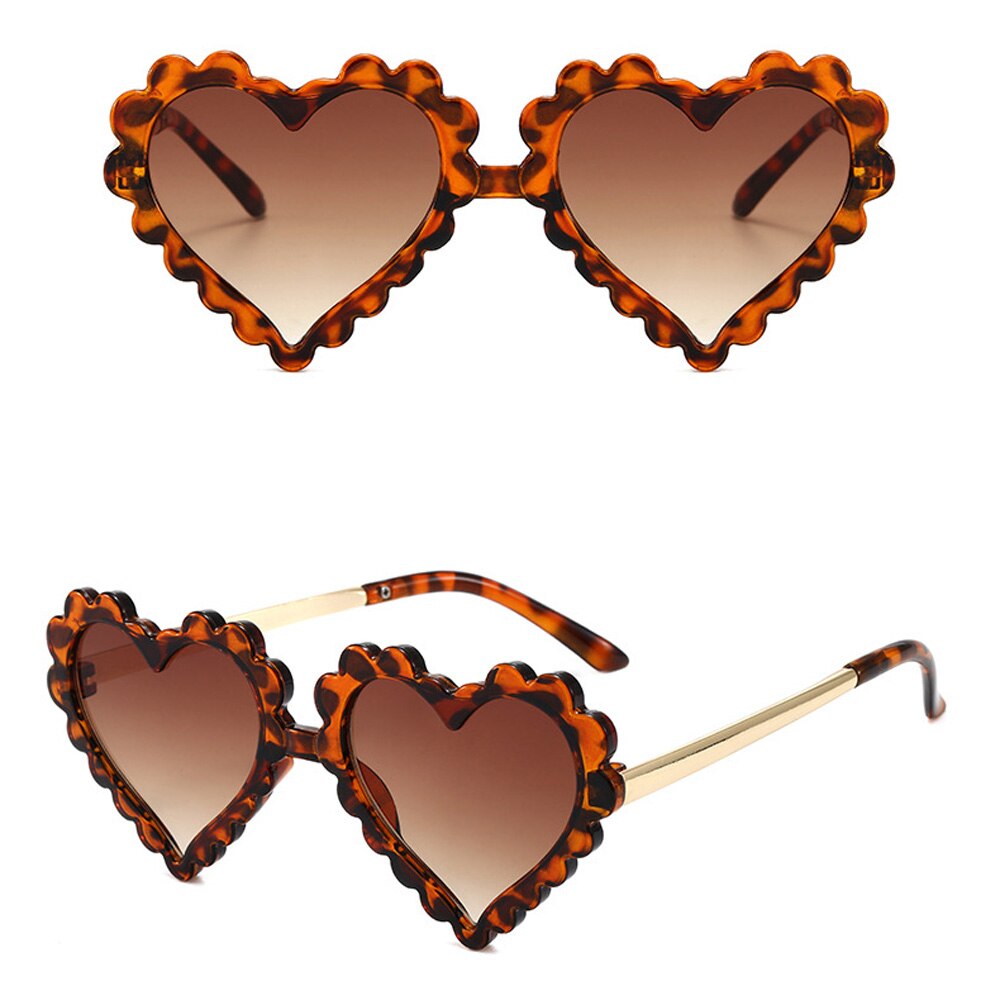 Lunettes de soleil  pour enfants avec des fleurs en forme de cœur et de fleur, protection UV400