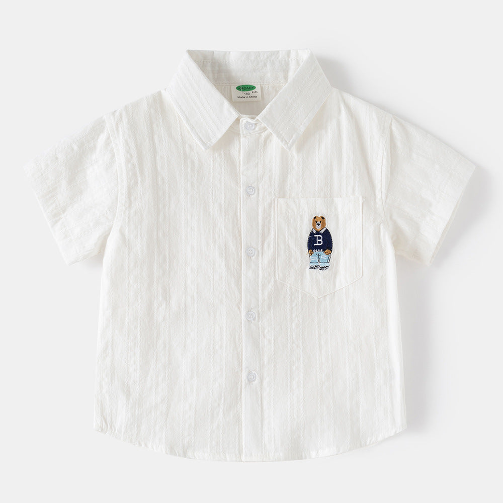 Chemise décontractée à manches courtes pour garçons