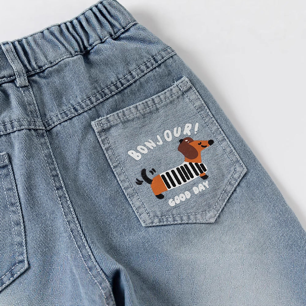 Short en jean décontracté pour garçon