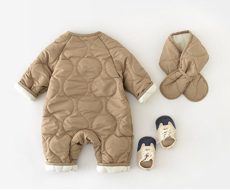 Combinaison en coton pour bébé avec écharpe