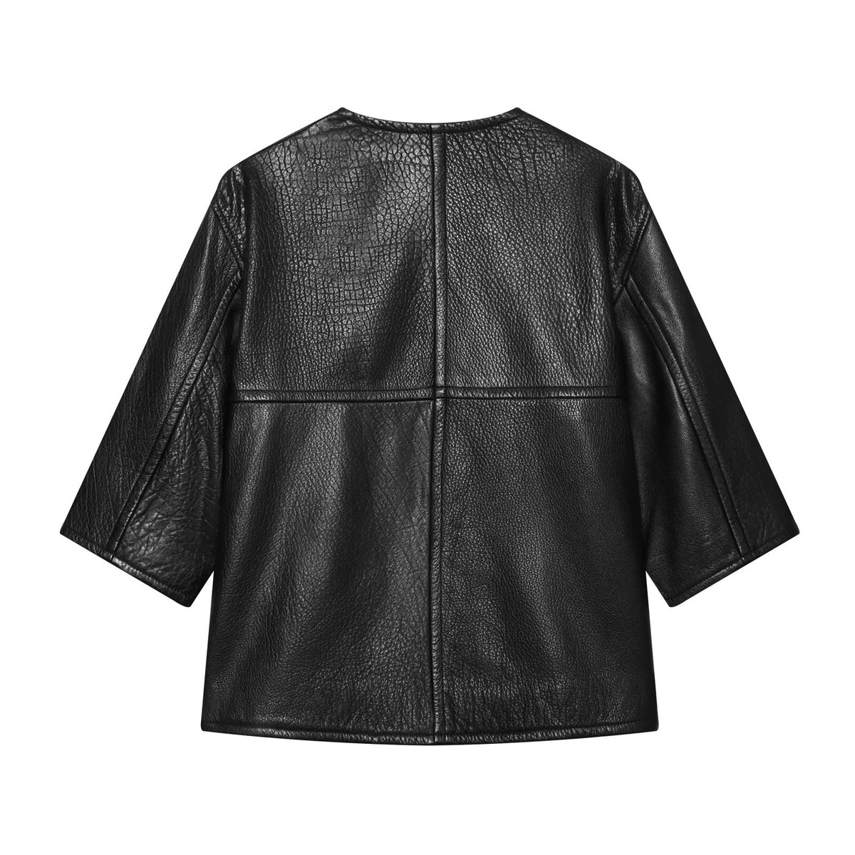 Veste courte en  simili cuir souple style urbain