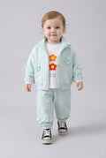 Ensemble 3 pièces pour enfant (0-4 ans) : veste zippée à motif floral