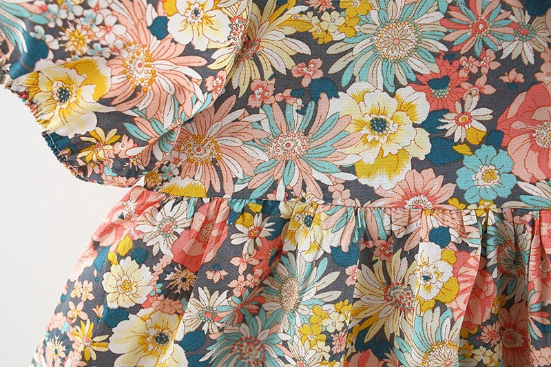 Robe de princesse  pour enfants, robe d'été sans manches à ruban
