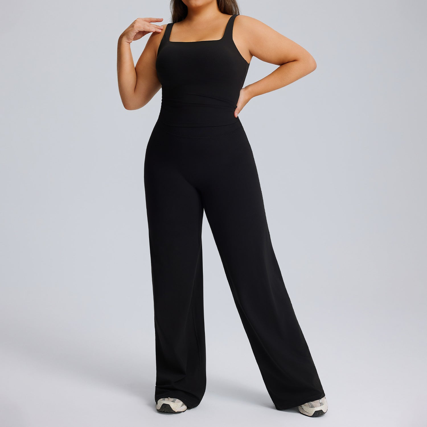 Ensemble de yoga grande taille pour femme, tenue de sport pour la course et le fitness en extérieur