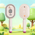 Brosse lissante à vapeur électrique avec diffusion de brume, peigne ionique pour réduire la casse et éviter les résidus, outil de coiffage pour des cheveux lisses et brillants