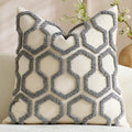 Housse de coussin capitonnée à motif nid d'abeille