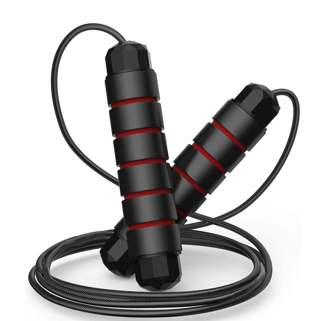 Corde à sauter anti-nœuds  avec câble à roulements à billes en acier, idéale pour la salle de sport, le fitness, les exercices à domicile et la silhouette.