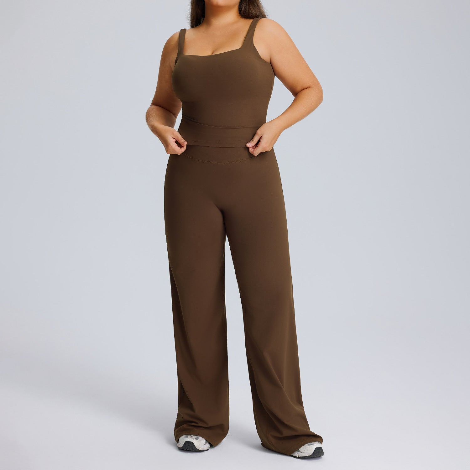 Ensemble de yoga grande taille pour femme, tenue de sport pour la course et le fitness en extérieur