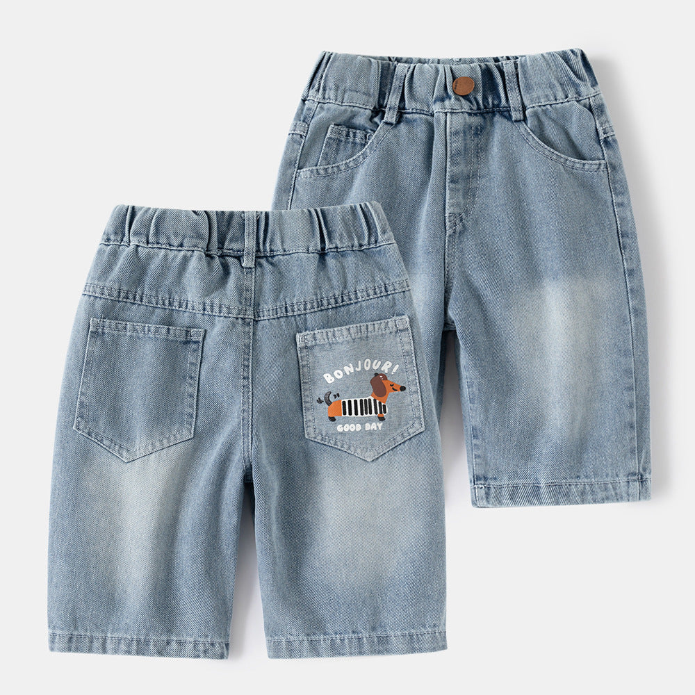Short en jean décontracté pour garçon