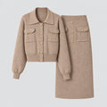 Ensemble deux pièces: Gilet boutonné et pantalon large