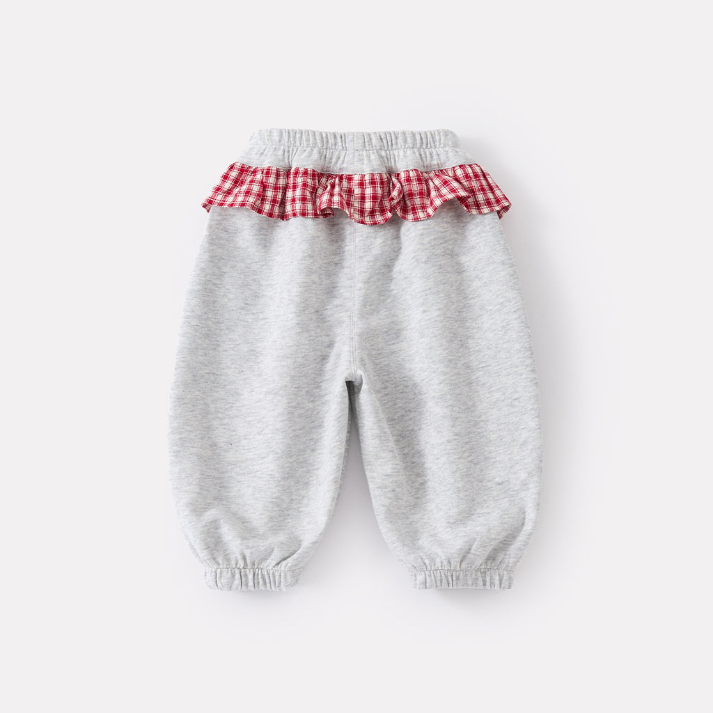 Pantalon décontracté, élégant et polyvalent avec bordure en dentelle