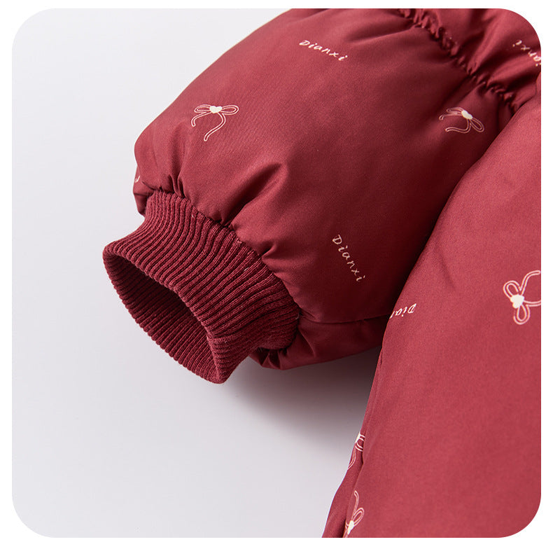 veste en coton épais avec nœud papillon