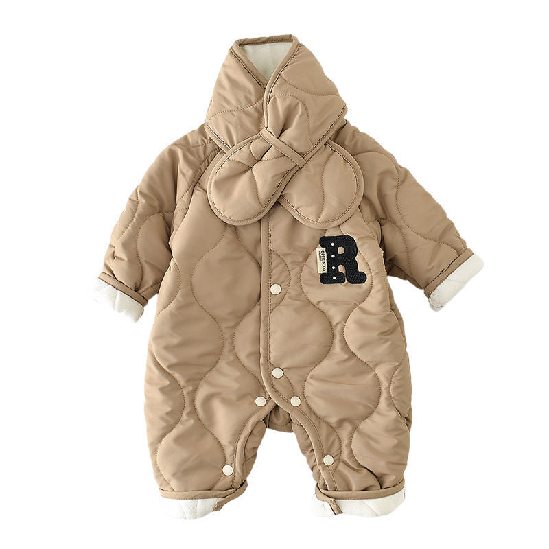 Combinaison en coton pour bébé avec écharpe