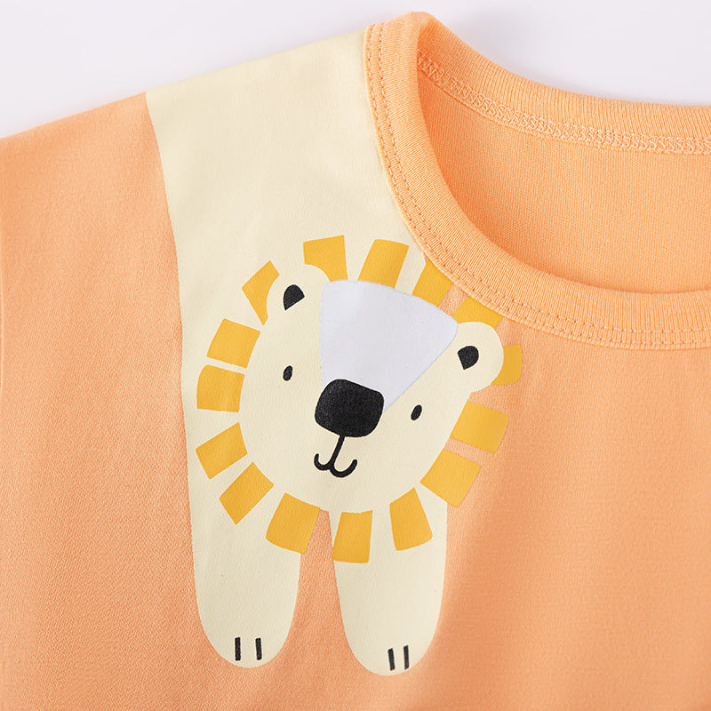 Ensemble garçon à manches courtes avec motifs de dessins animés