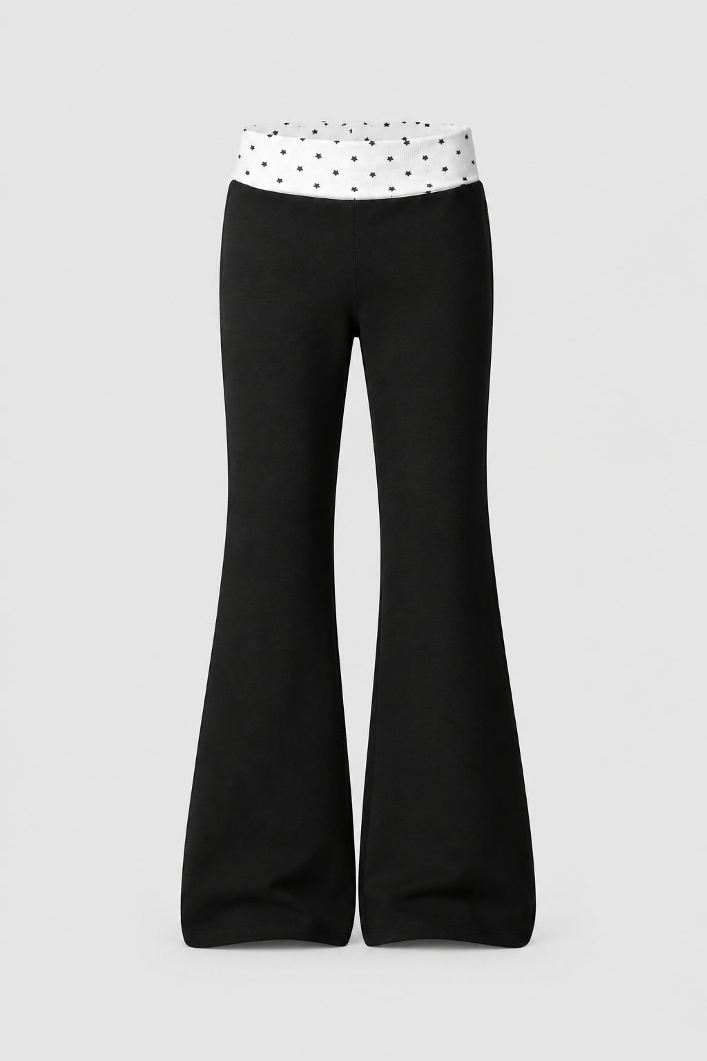 Pantalon de survêtement évasé taille basse à blocs de couleurs et broderie étoile