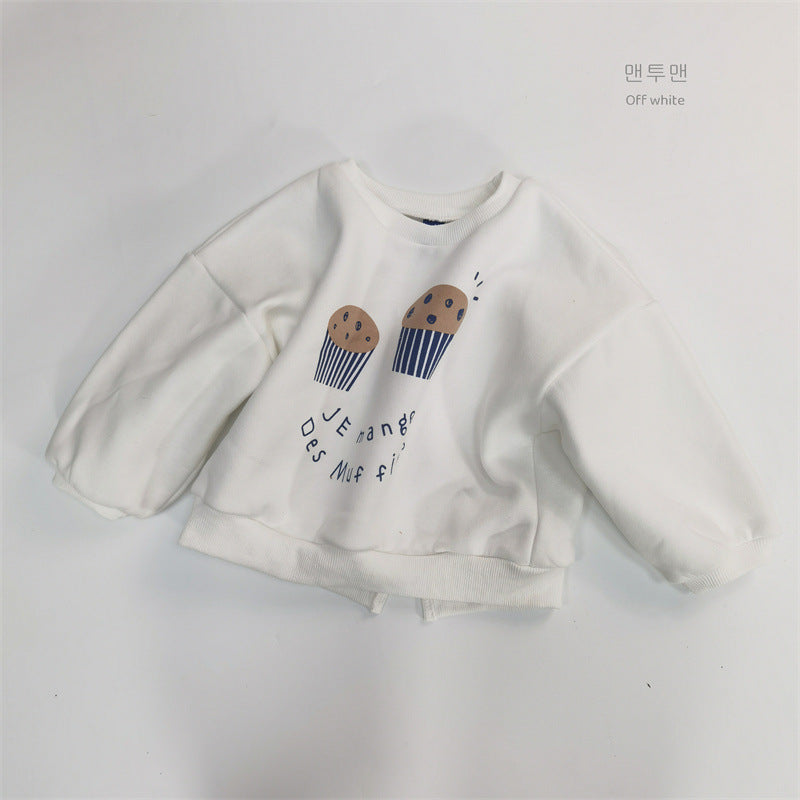 Sweat à capuche décontracté en polaire avec motif