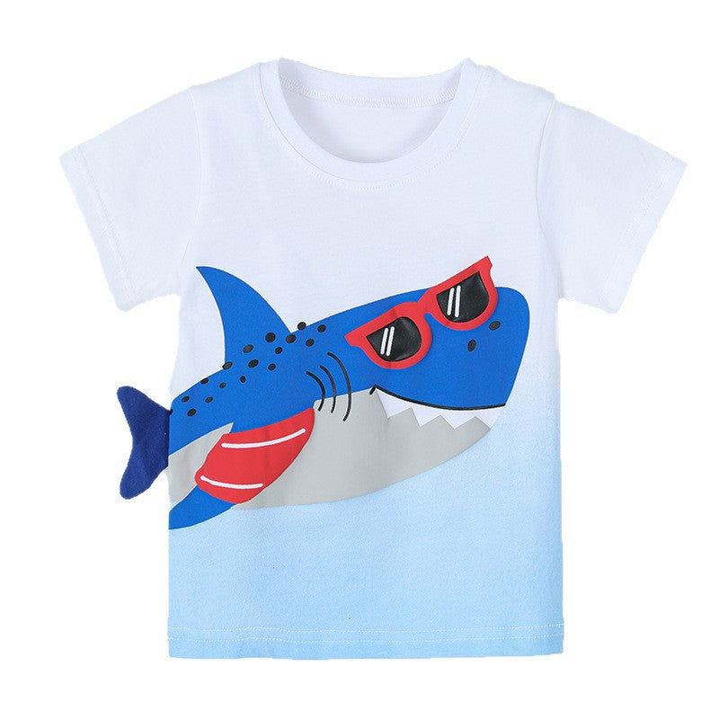 T-shirt enfant à col rond et manches courtes