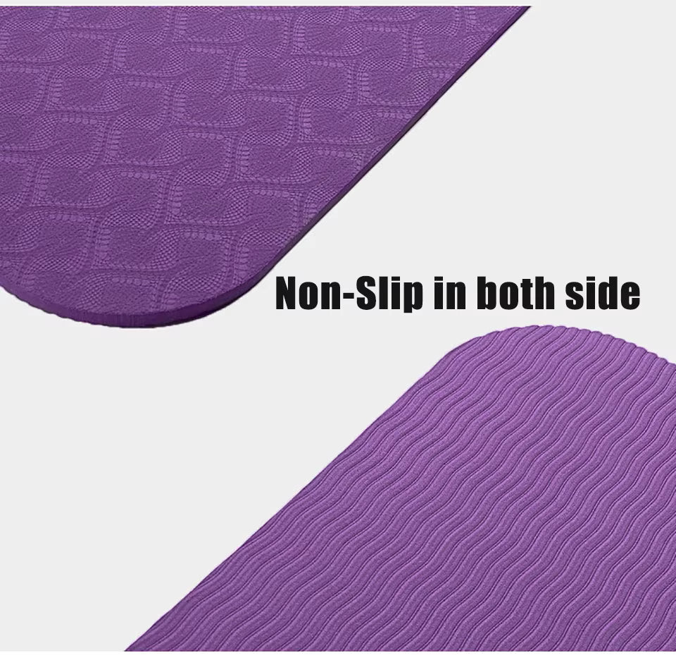 tapis de yoga avec lignes de positionnement, antidérapant