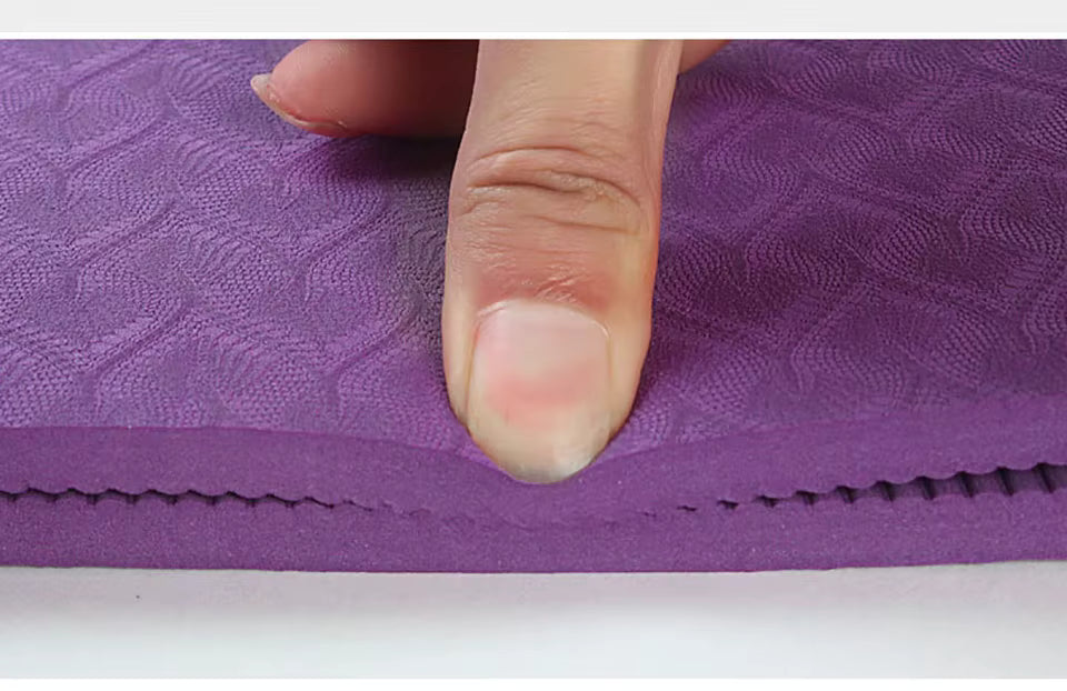 tapis de yoga avec lignes de positionnement, antidérapant
