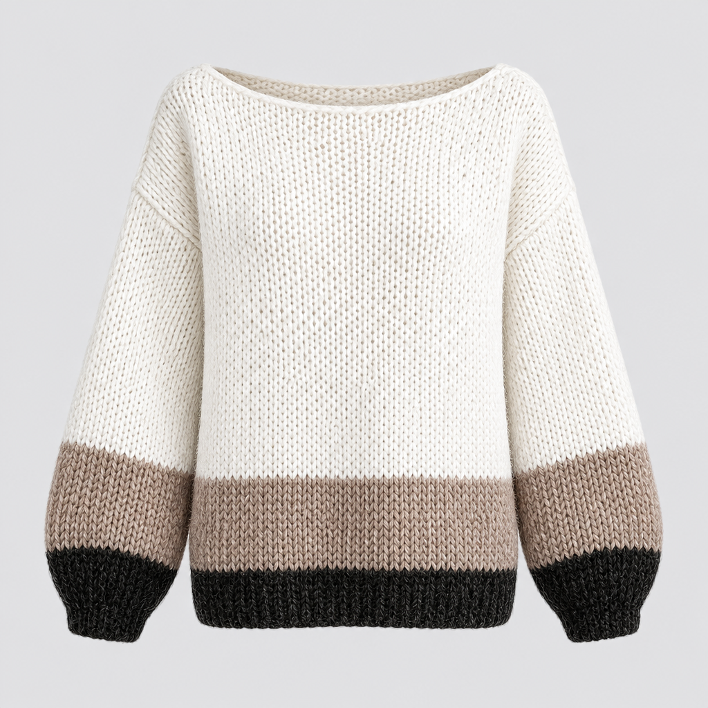 Pull col rond, doux et douillet
