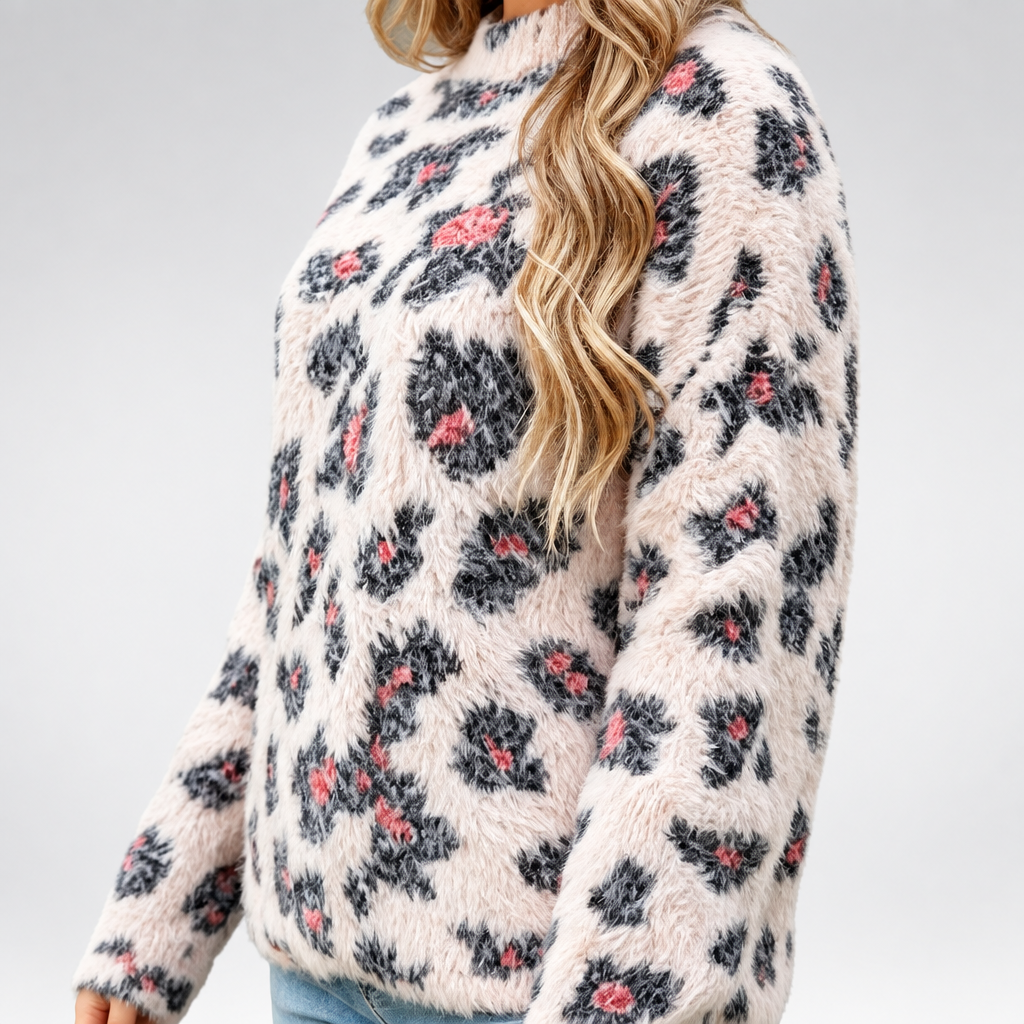 Pull ample à motif floral